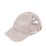 CC Textured Faux Leather Pony Cap