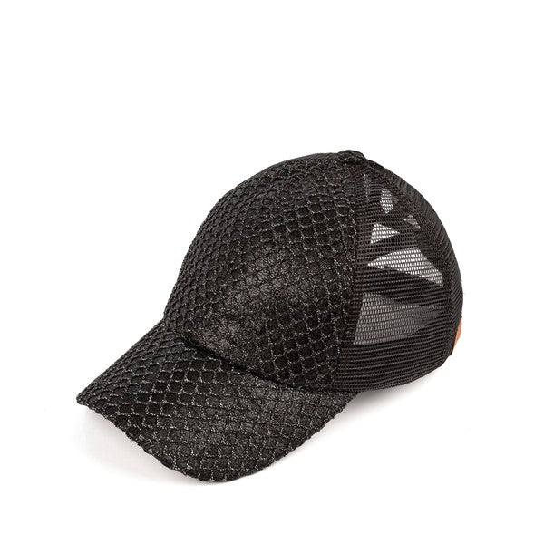 CC Textured Faux Leather Pony Cap