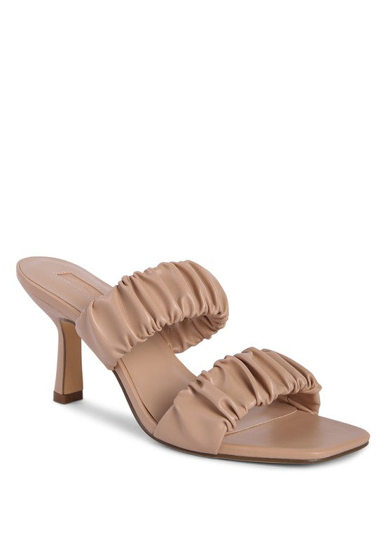 LADY LYNN GATHER AROUND SLIP-ON HEELED SANDAL