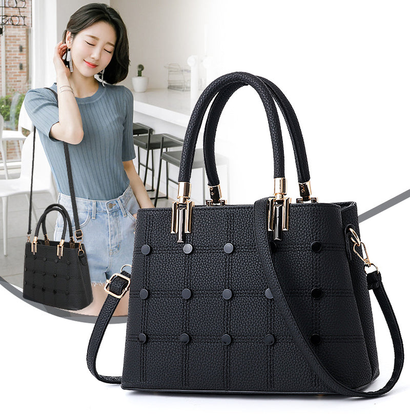 Rivet Embellished Handbag – Women's Stylish Shoulder Bag